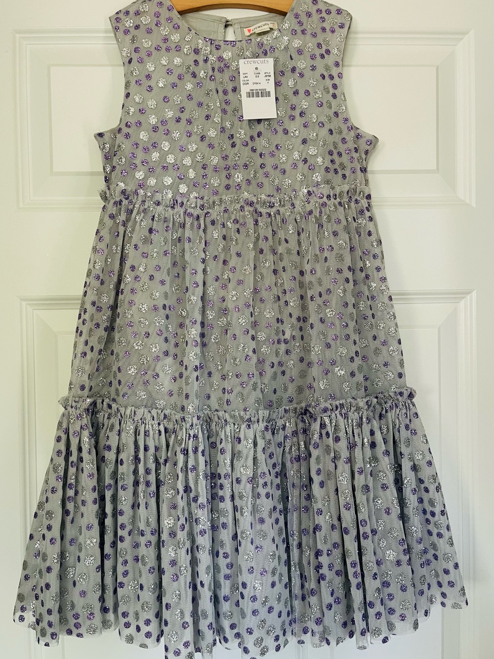 NWT Crewcuts glitter sparkle polka dot dress - 7
